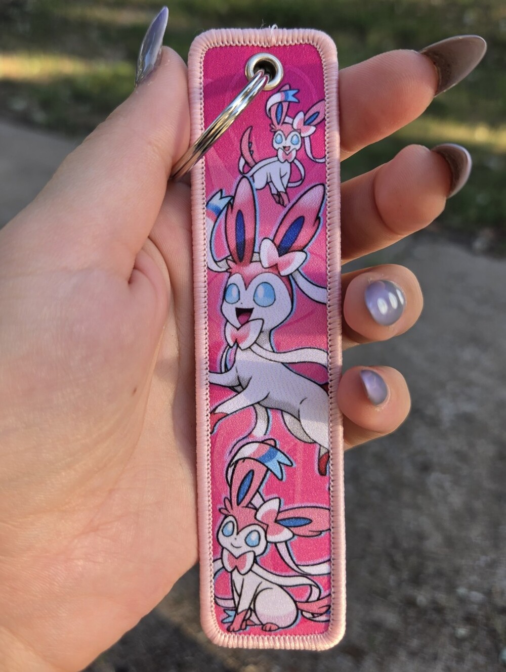 Pokemon Pink Sylveon Keychain Strap